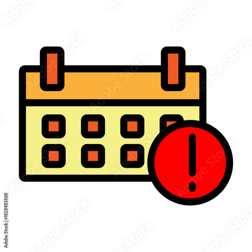 Deadline Vector Filled Icon Design