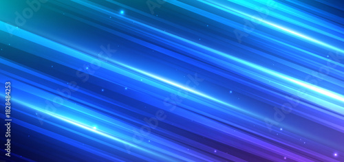 Futuristic diagonal geometric lines blue background. Technology speed motion movement.