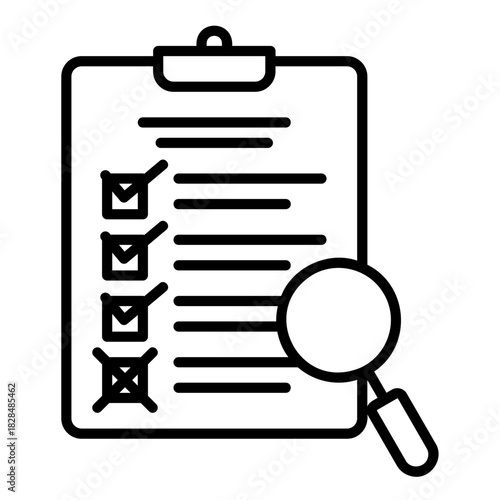 Financial and business document audit icon
