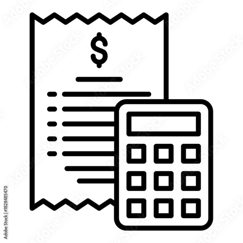 Expense and bill calculation icons