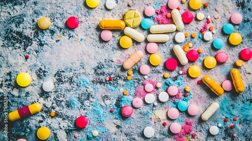 colorful pills and capsules