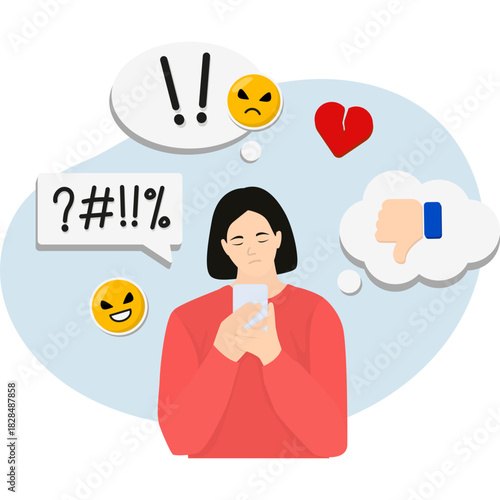 Cyber Bullying Illustration