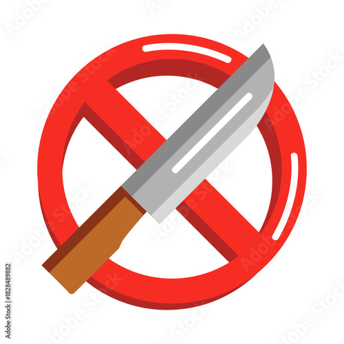 symbol prohibiting sharp objects