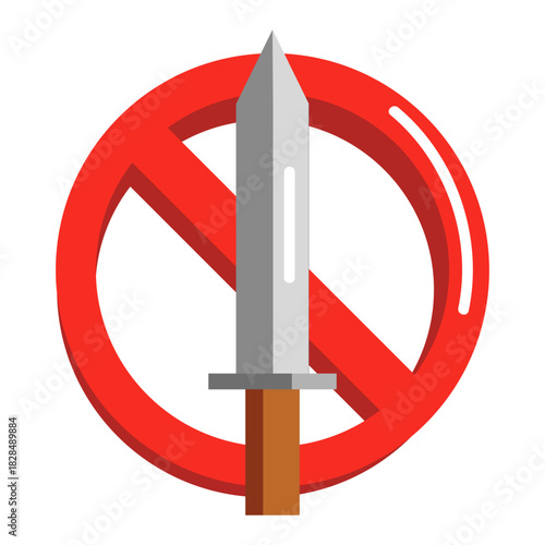 symbol prohibiting sharp objects