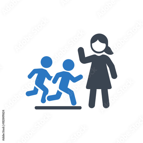 Kids Running Party Game Icon