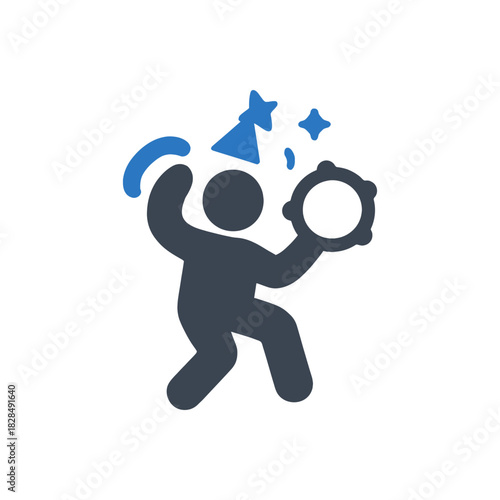 Tambourine Dancer Party Icon