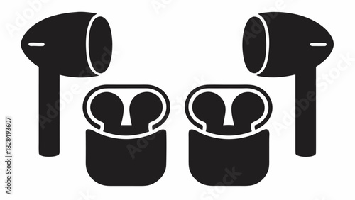 Sleek wireless earbuds and charging cases offer freedom and convenience for modern lifestyles, perfect for audio enthusiasts seeking style and portability