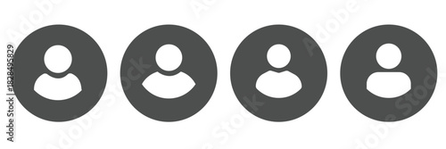 Minimalist user grey avatar icon for profile picture website app ui ux placeholder account identification or contact graphic resource