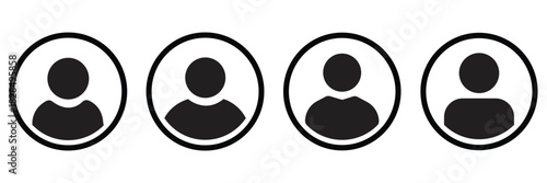 Minimalist user grey avatar icon for profile picture website app ui ux placeholder account identification or contact graphic resource