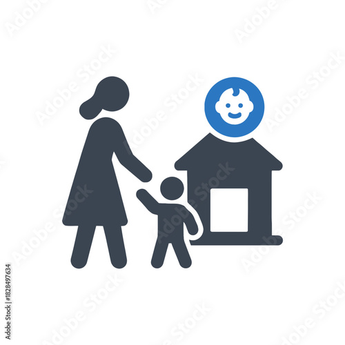 Dropping Kid At Daycare Icon