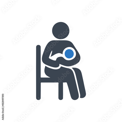 Mother Breastfeeding Baby Care Icon