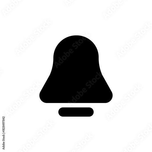 Muted notification bell icon for silent mode, no alerts, or disabled sound in user interfaces and mobile application designs.