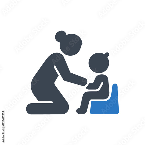 Child Potty Training Support Icon