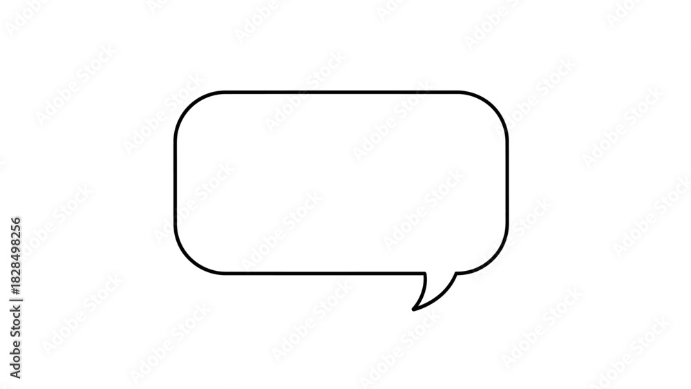 Naklejka premium Simple Speech Bubble Vector Illustration for Communication and Design
