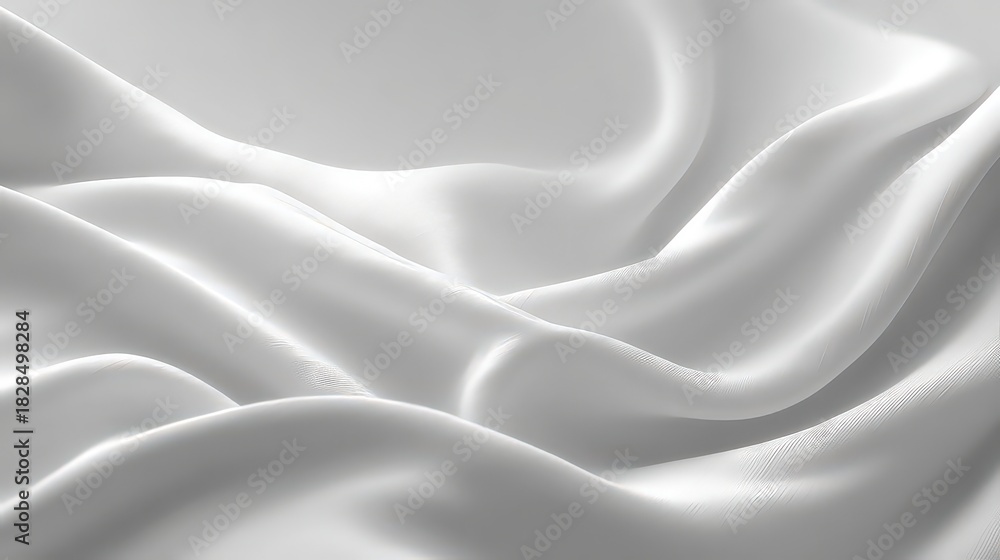 Obraz premium Abstract Silky White Textile Texture with Soft Shadows and Subtle Light