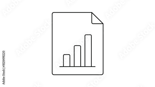 Line Chart Graphic Icon Representing Business Growth And Data Analysis