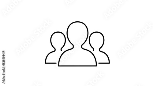 Abstract Group of People Icon Vector Illustration