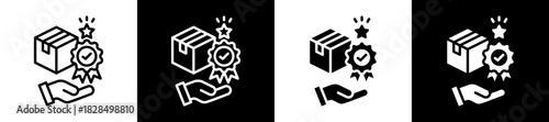 Brand Loyalty Icon Set In Black And White Filled Style Collection