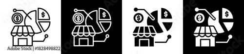 Market Segmentation Icon Set In Black And White Filled Style Collection