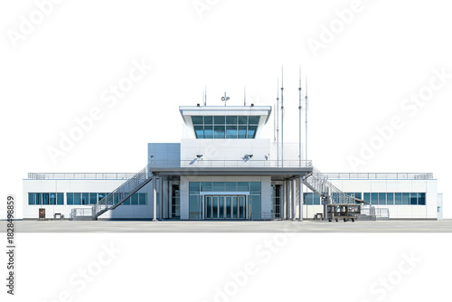 International airport terminal isolated on transparent background