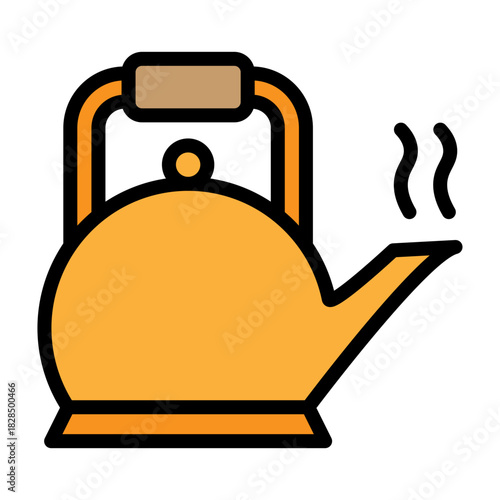 Kettle Vector Filled Icon Design
