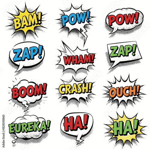 Comic Action Words Pack – Bam Pow Zap Crash