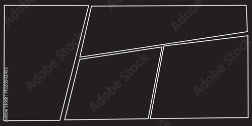 comic or manga layout, backdrops in frames and panels for manga and comic artist.eps10
