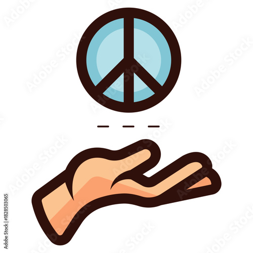 peace movement icon illustration