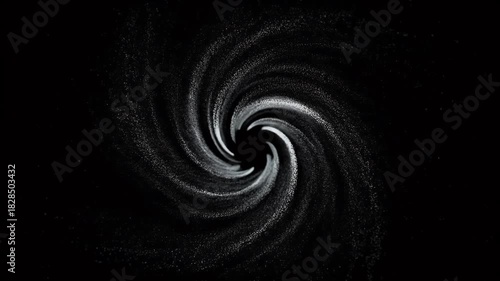 Mini Air Swirl Vortex on Black Background