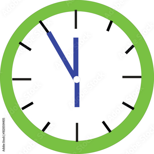 WebAnalog clock with green rim