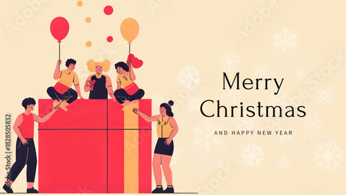 Multicultural People Celebrating Holiday Season Vector