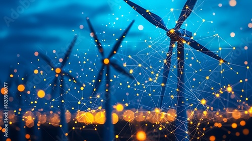 Wind Turbines and Digital Network for Renewable Energy Generation and Smart Grid Technology