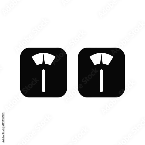 Two identical bathroom scale icons are displayed on a white background.