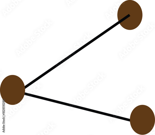 wooden mallet on white background