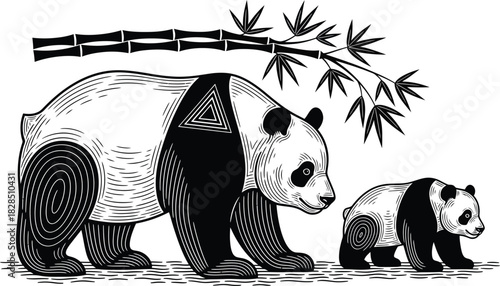 Find civet cat vector illustration black and white design for print art eps silhouette