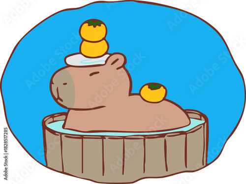 Hot spring capybarra