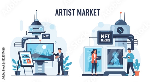 Artist Market with NFT Technology and Digital Art Sales.