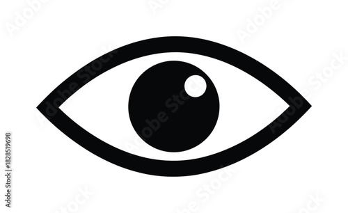 Eye icon vector illustration simple graphic design vision concept view eps silhouette
