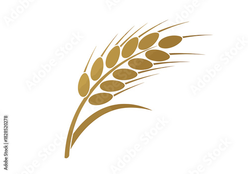 Golden Wheat Ear Grain Harvest Symbol
