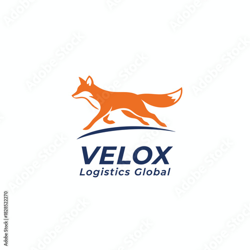 A sleek orange fox icon paired with bold text represents speed and reliability, symbolizing a modern logistics company focused on agile and efficient global delivery.
