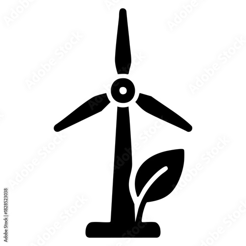 windmill eco energy icon
