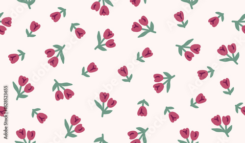Floral seamless pattern design vector