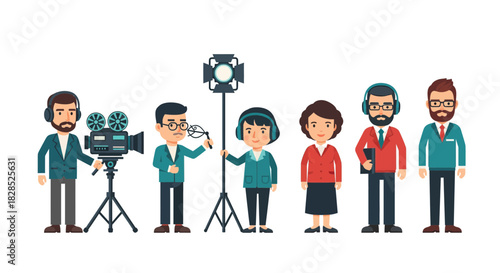 Diverse Team of Professionals in a Studio Setting.