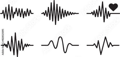 Electrocardiogram Lines Heartbeat Rhythm and Health Condition