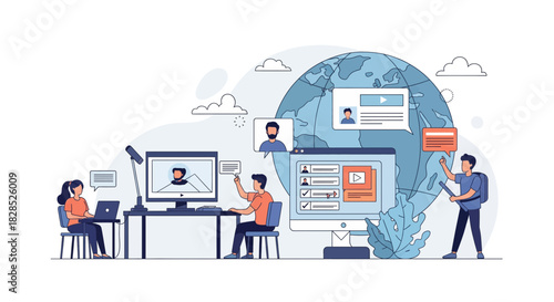 Global Online Education and Remote Work Collaboration.