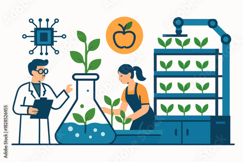 Modern Agriculture Technology and Scientific Research in Vertical Farming.