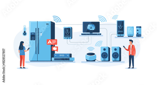 Smart Home Technology Connected Devices and AI Integration.