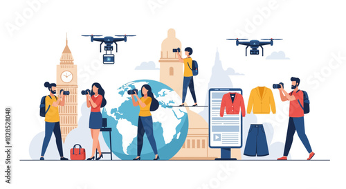 Travel Photography and Drone Technology in Global Tourism.