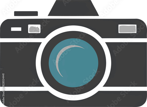 Photography Background Camera Flat Icon Isolated