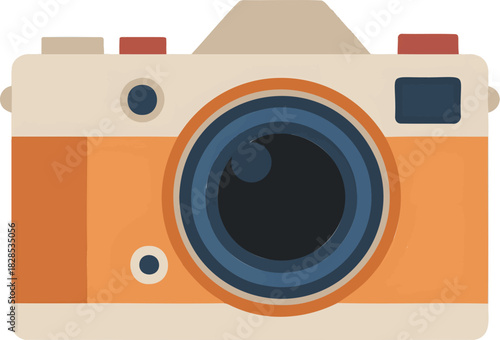 Isolated Photography Icon Camera Flat Background
